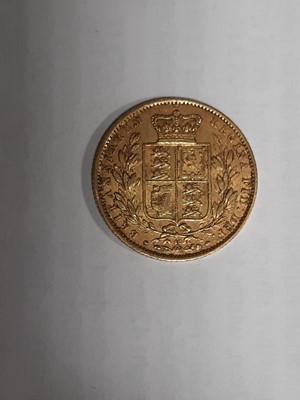 Lot 235 - Victorian gold Sovereign coin