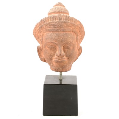 Lot 123 - Asian carved stone head