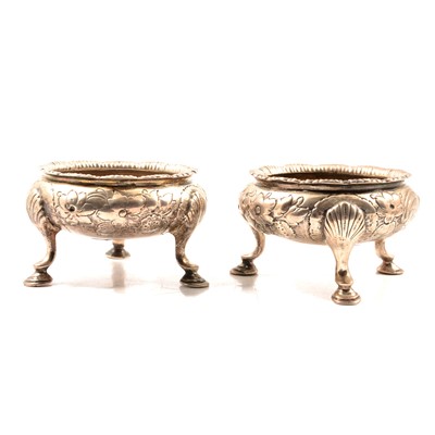 Lot 300 - Pair of Victorian silver salts