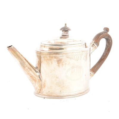 Lot 287 - George III silver teapot, Peter & Ann Bateman, London 1793