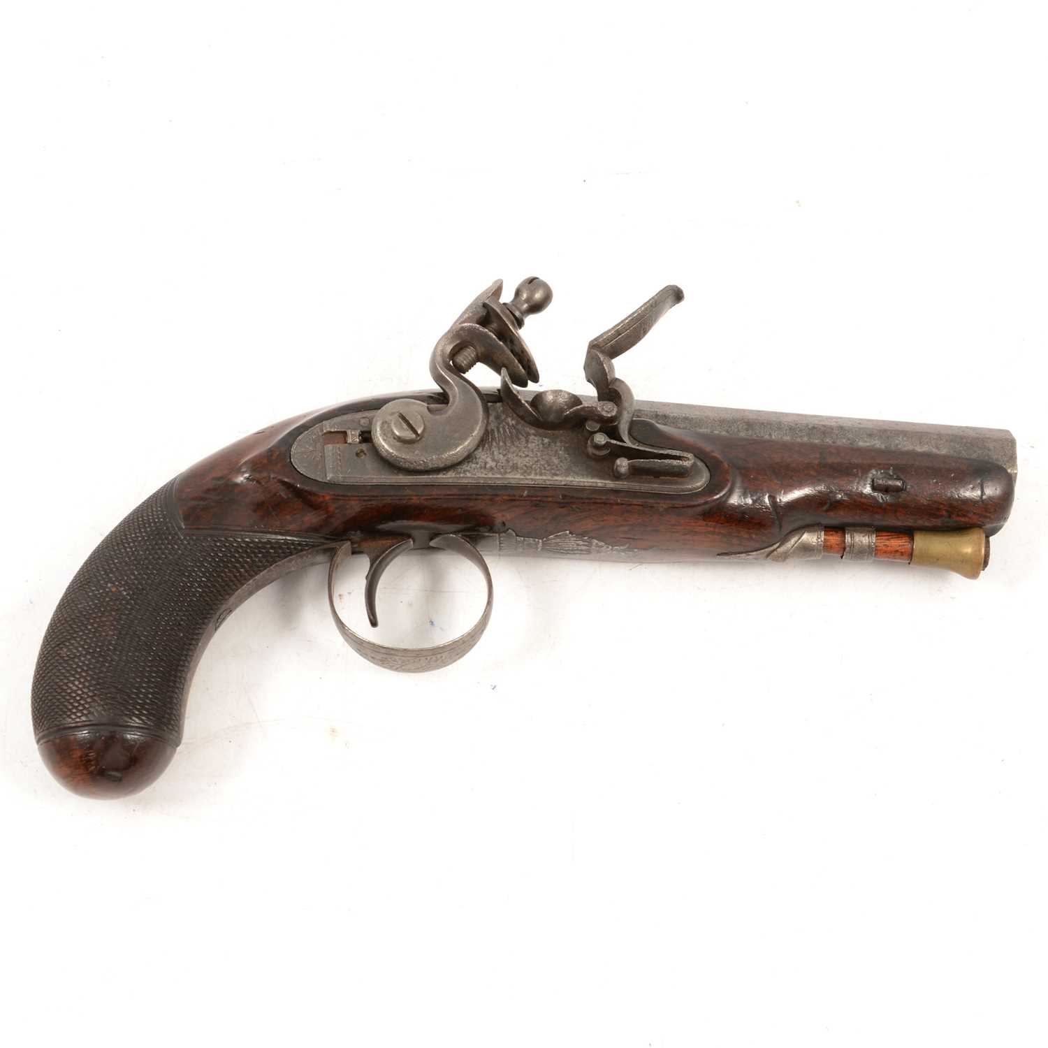 Lot 186 - Flintlock pistol by Lacy, London