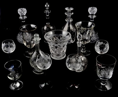 Lot 49 - Quantity of drinking and decorative glass