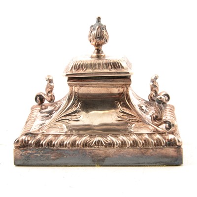 Lot 260 - Silver inkstand