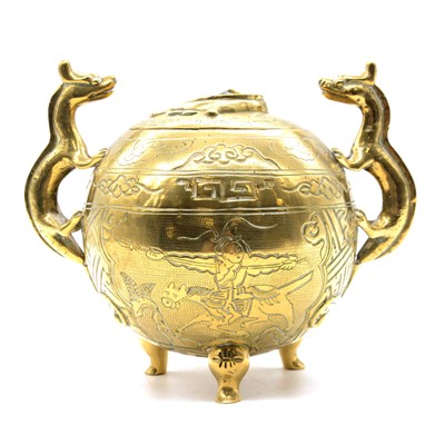 Lot 86 - Chinese brass censer