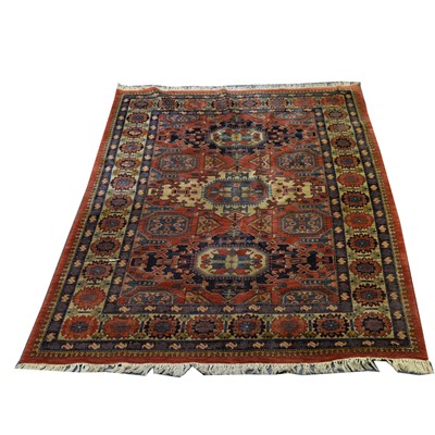 Lot 413 - Modern wool rug from Pakistan, and an Axeminster Soumak Caucasian rug