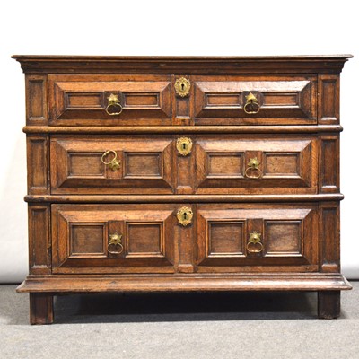 Lot 331 - Joined oak chest of drawers, 17th Century