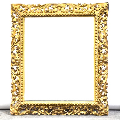 Lot 328 - Wall mirror in a gilt gesso Florentine style frame