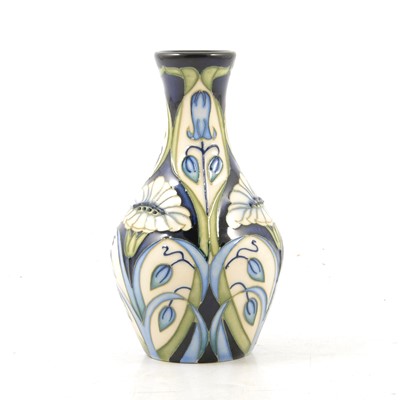 Lot 14 - Moorcroft Pottery, a 'Rainy Daisy' design vase by Rachel Bishop, 2004