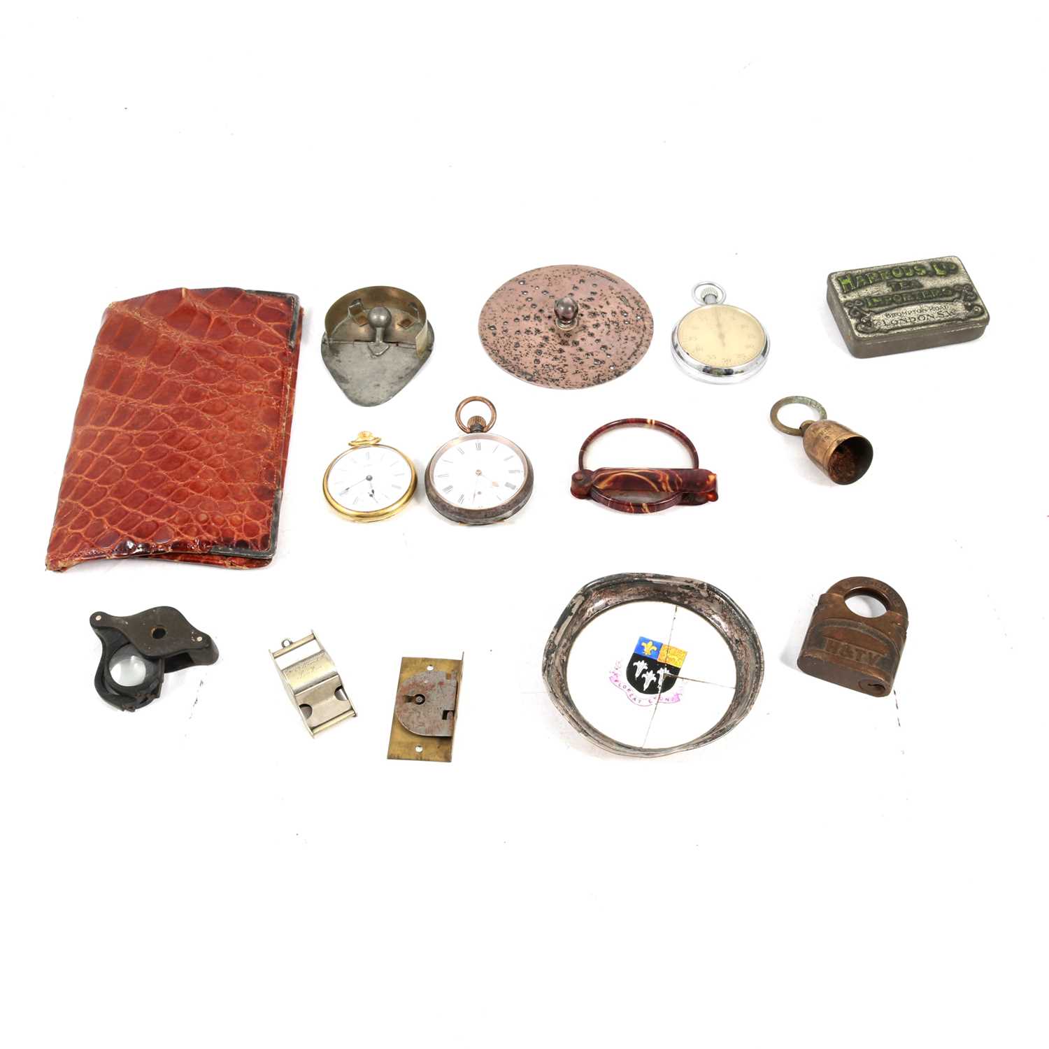 Lot 187 - Gold plated Gradus pocket watch, etc.