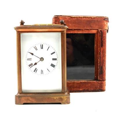 Lot 172 - Brass cased carriage clock