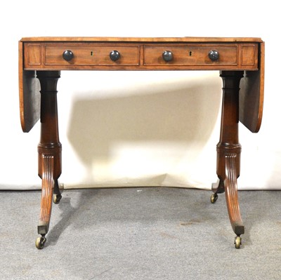 Lot 484 - George V mahogany sofa table, of small size