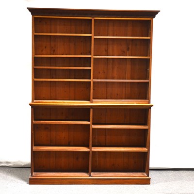 Lot 103 - Large Victorian walnut open bookcase