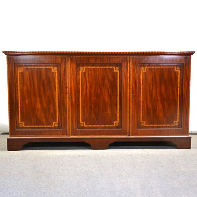 Lot 397 - Victorian inlaid mahogany sideboard