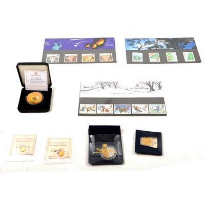 Lot 228 - Collection of commemorative coins and stamps