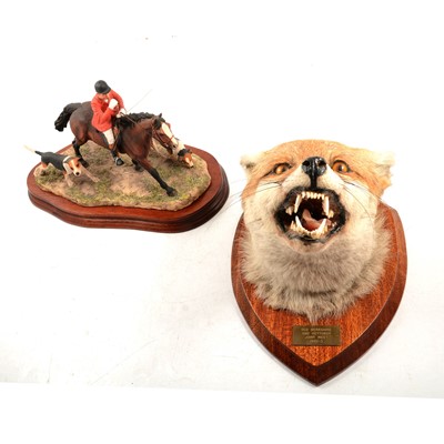 Lot 106 - Border Fine Arts hunting group and a fox mark trophy