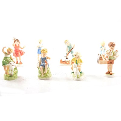 Lot 6 - Eight Royal Worcester figurines by Freda Doughty