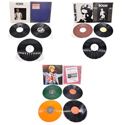 Lot 121 - David Bowie LP vinyl records, six unofficial release pressings including Glasgow 1978
