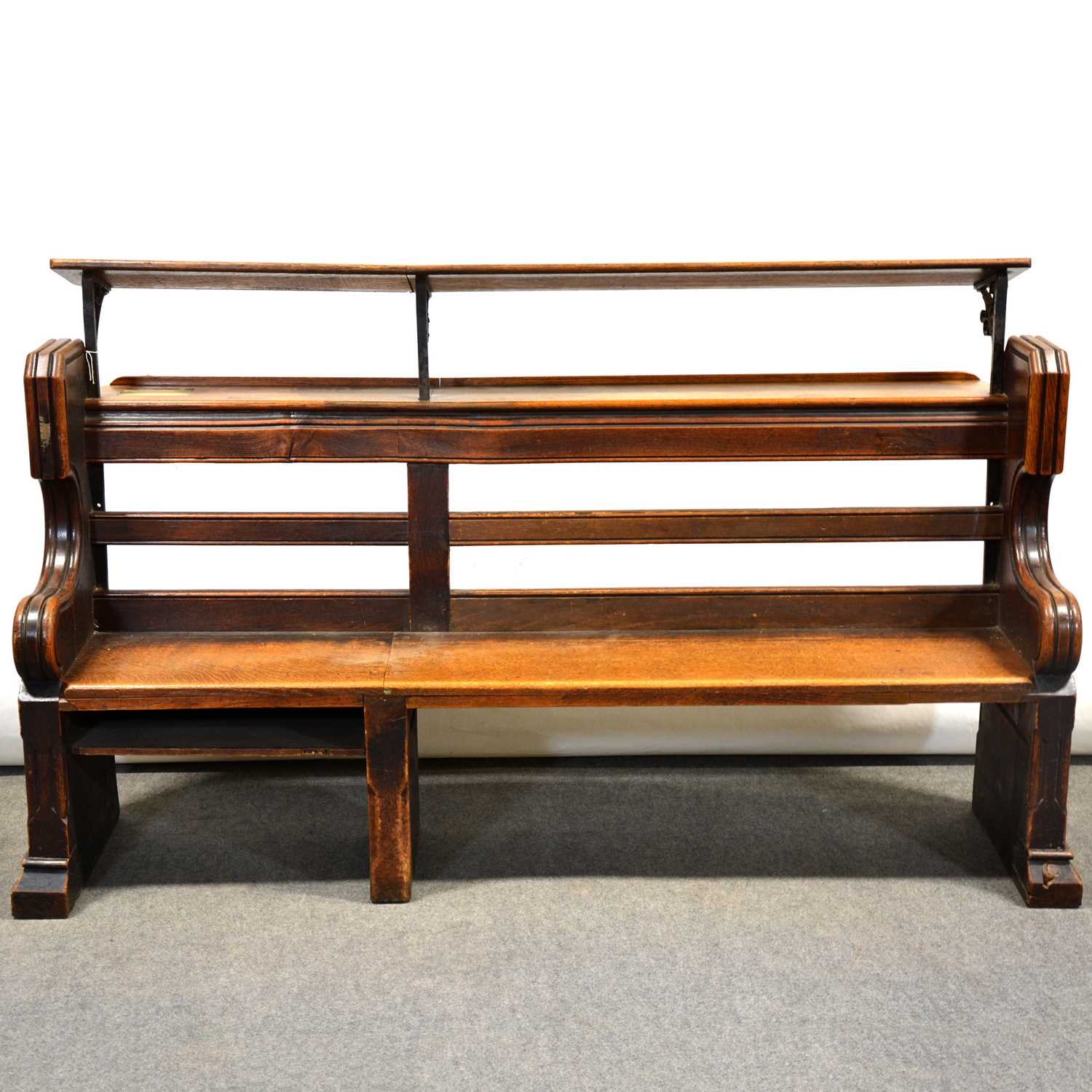 Lot 444 - Victorian oak choir stall/ pew