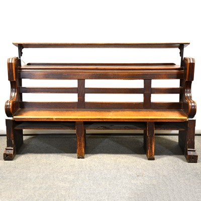 Lot 449 - Victorian oak choir stall/ pew