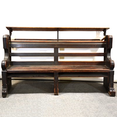 Lot 448 - Victorian oak choir stall/ pew