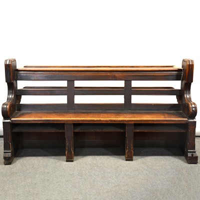 Lot 443 - Victorian oak choir stall/ pew