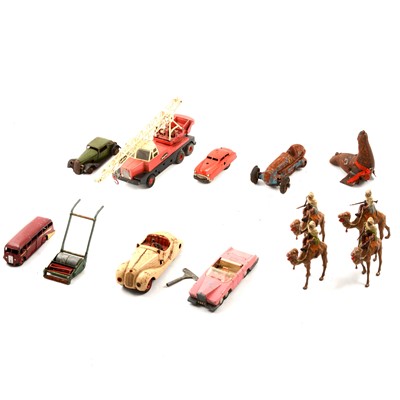 Lot 141 - A tray of play-worn tin plate and die-cast vehicles