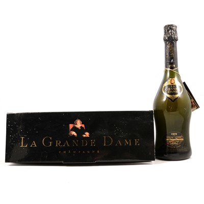 Lot 238 - 1979 Veuve Clicquot Ponsardin vintage champagne, "La Grande Dame",  in presentation carton