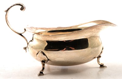 Lot 282 - Silver sauce boat, William Suckling Ltd, Birmingham 1930