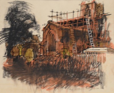 Lot 327 - Leon Olin, two churchyard studies