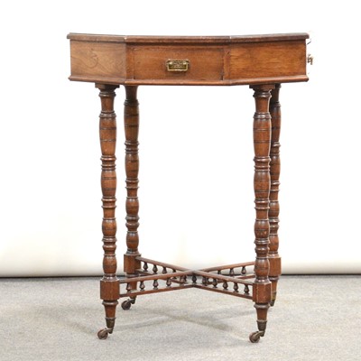 Lot 461 - Oak wall cabinet, and two Victorian tables