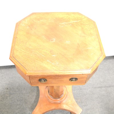 Lot 461 - Oak wall cabinet, and two Victorian tables