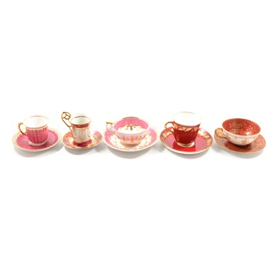 Lot 22 - Small collection of cabinet cups and saucers