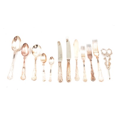 Lot 126 - Electroplated canteen of cutlery, Arthur Price, Kings pattern, eight place settings.