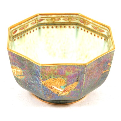 Lot 534 - Daisy Makeig-Jones for Wedgwood, a Hummingbird lustre octagonal bowl