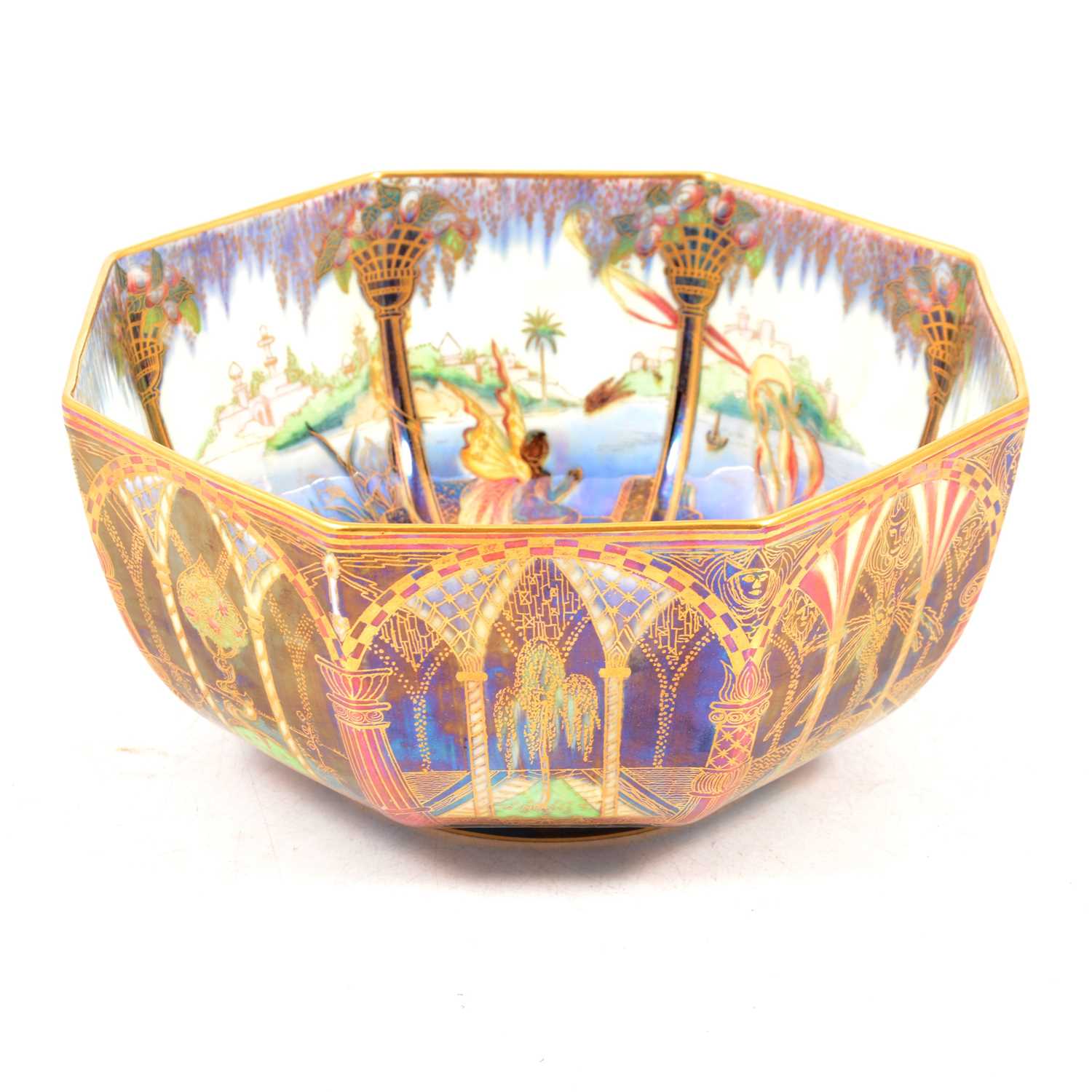 535 - Daisy Makeig-Jones for Wedgwood, a Fairyland lustre octagonal bowl