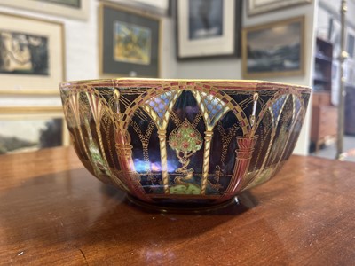 Lot 535 - Daisy Makeig-Jones for Wedgwood, a Fairyland lustre octagonal bowl