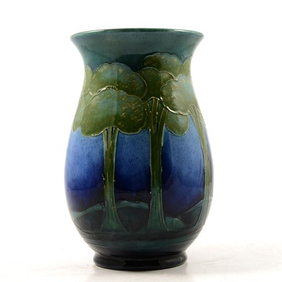 Lot 526 - William Moorcroft, a large 'Moonlit Blue' design vase, circa 1930
