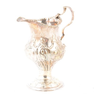 Lot 267 - Georgian silver cream jug, TS?, London 1817