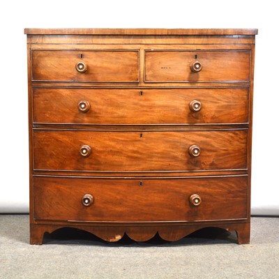 Lot 501 - Victorian mahogany bowfront chest of drawers