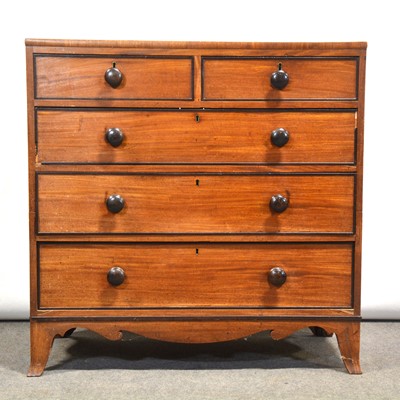 Lot 502 - Victorian mahogany chest of drawers (split carcass)