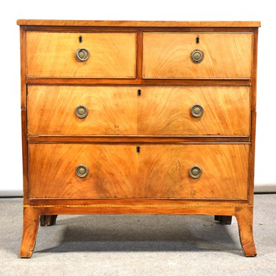 Lot 537 - Georgian mahogany chest of drawers (split carcass)