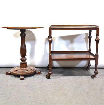 Lot 496 - Two occasional tables and a trolley