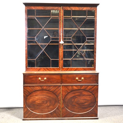 Lot 368 - Georgian mahogany bookcase, probably adapted