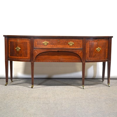 Lot 472 - Victorian mahogany bowfront sideboard in the Georgian style