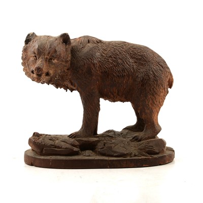 Lot 70 - Black Forest carved softwood model of a bear