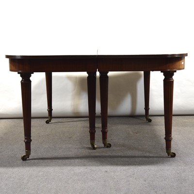 Lot 374 - George III mahogany pull-out dining table, in the Gillows style