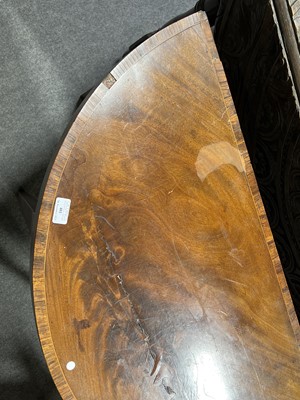 Lot 315 - George III mahogany demi lune card table