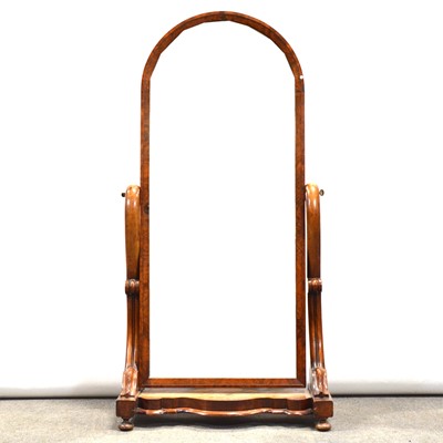 Lot 458 - Victorian mahogany cheval mirror