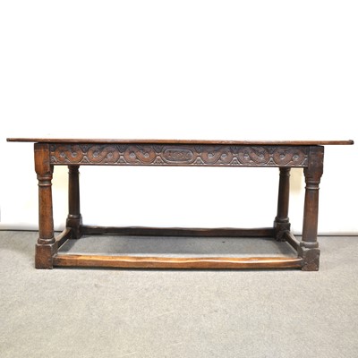 Lot 386 - Joined oak refectory table