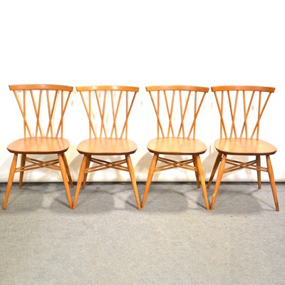 Lot 523 - Ercol elm and beech kitchen table and four chairs